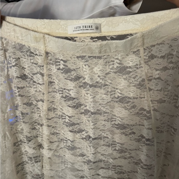 12th tribe odessa Cream Lace Maxi Skirt medium - Picture 5 of 10